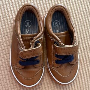 Cat & Jack Brown Sneakers with Navy Laces